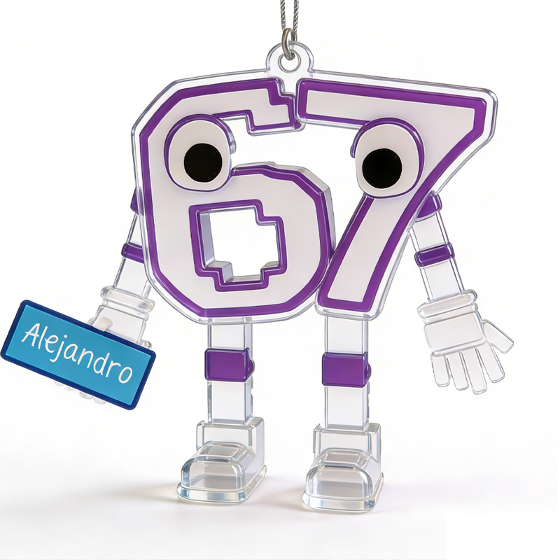 Personalized 67 Meme Figure Keychain Roblox Steal a Brainrot Gift for Geek Lovers