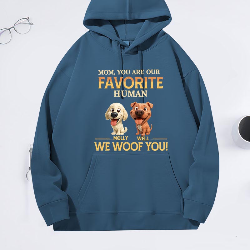 Personalized Dog Lover Favorite Human Dog Mom Hoodies