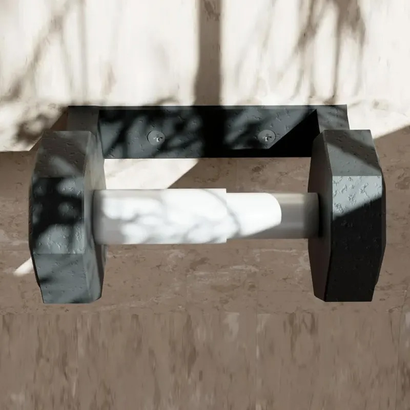 Personalized 3D Printed Dumbbell Toilet Paper Holder Weightlifter Design Funny Bathroom Decor Funny Bathroom Decor Gym Themed Fitness Inspired