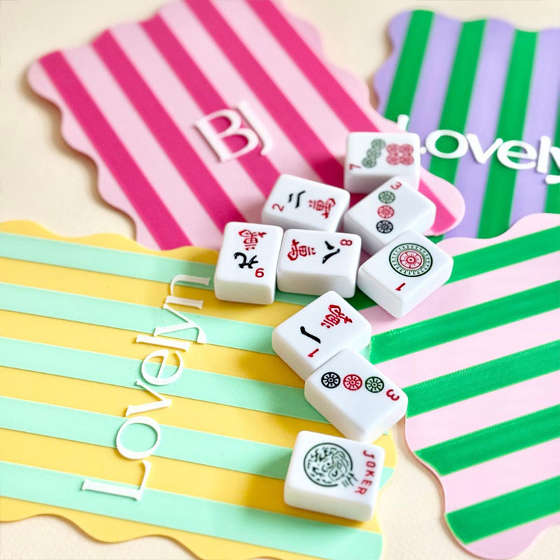 Mahjong Tile Mixer Personalized Mahjong Accessory Mahj Gift Tile Shuffler Mahjongg Lover Gift Custom Sponsor Souvenir Trendy Stripe Shuffler