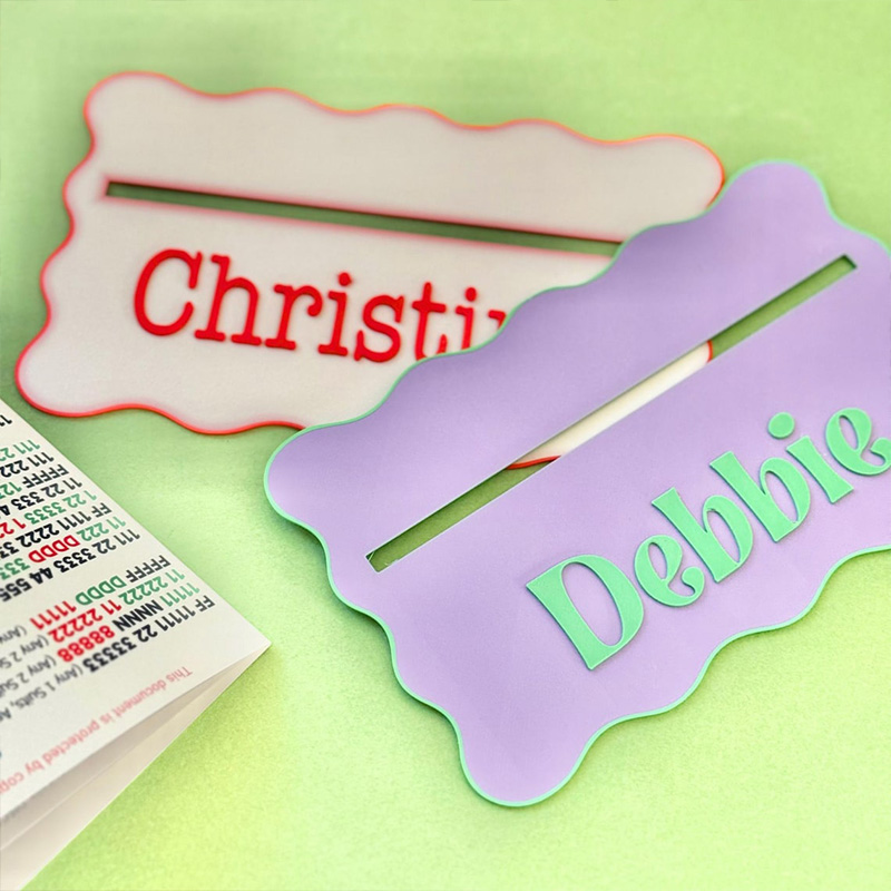 Mahjong Line Reader Personalized Mahjong Accessories Mahjong Gifts Custom Scalloped Line Finder Mahjong Lover Gift Mah Jongg Tournament Gift