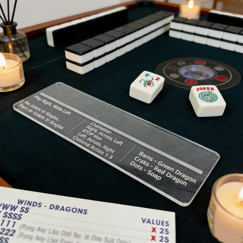 Mahjong Line Finder Reader with Rules Clear Mah Jongg Line Reader Mahj Rules Helper Mahjong Gifts Mahjong Accessories Mahj Line Guide