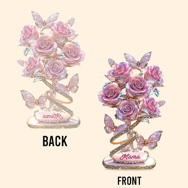 Personalized My Garden Gift For Mom Grandma Custom Shaped Acrylic Plaque Mother's Day Gift