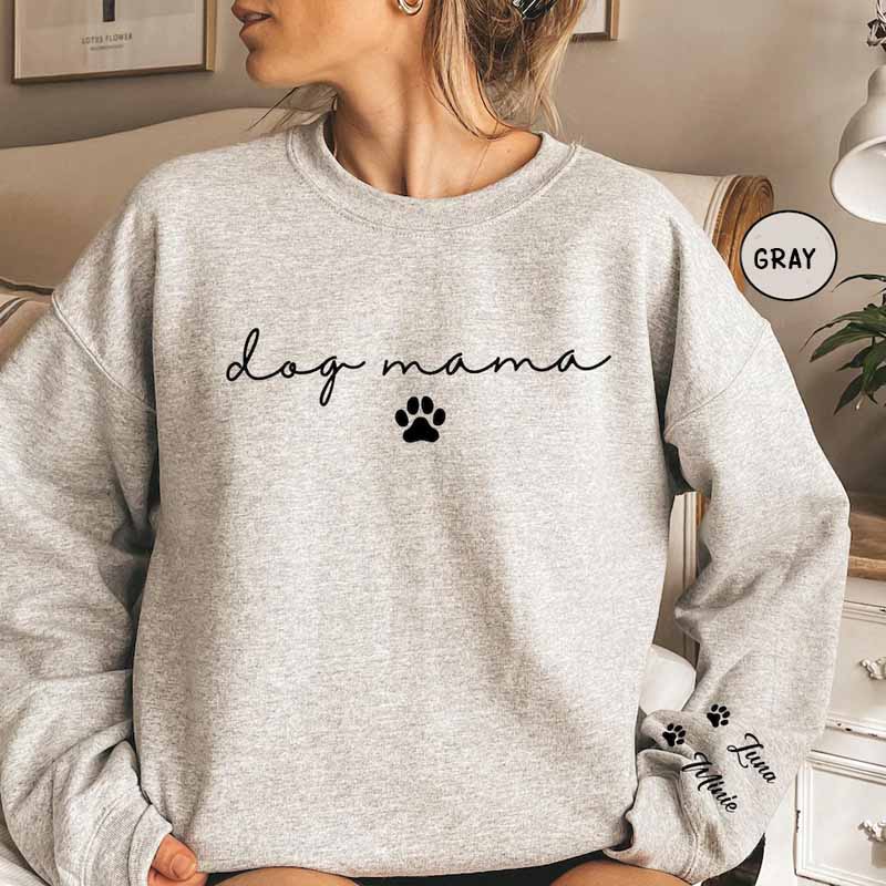 Personalized Dog Lover Dog Mom Classic Sweatshirts