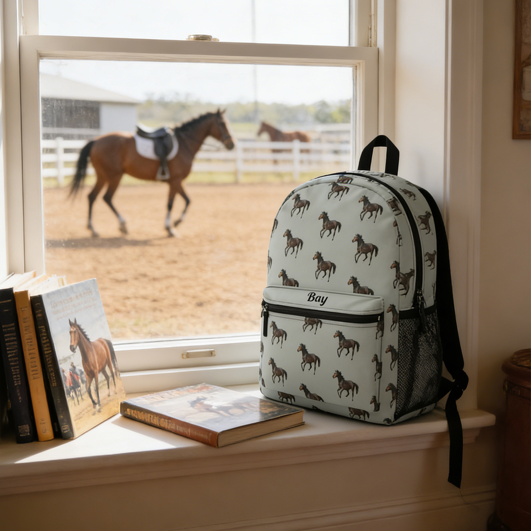 Personalized Equestrian Horserider Custom Photo Backpack Gift for Horseriding for Riding Lover