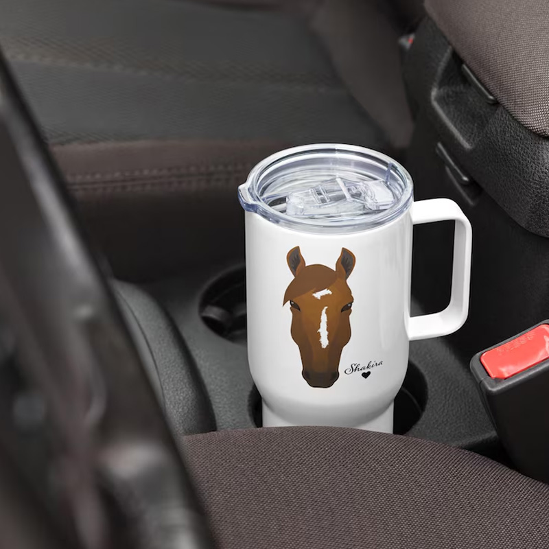 Personalized Horse Tumbler Riders Equestrian Gift for Riding Lover