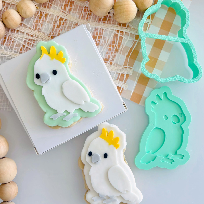 Adorable Animal Custom Name Kids Birthday Fondant Stamp Baking Tool Cookie Cutter