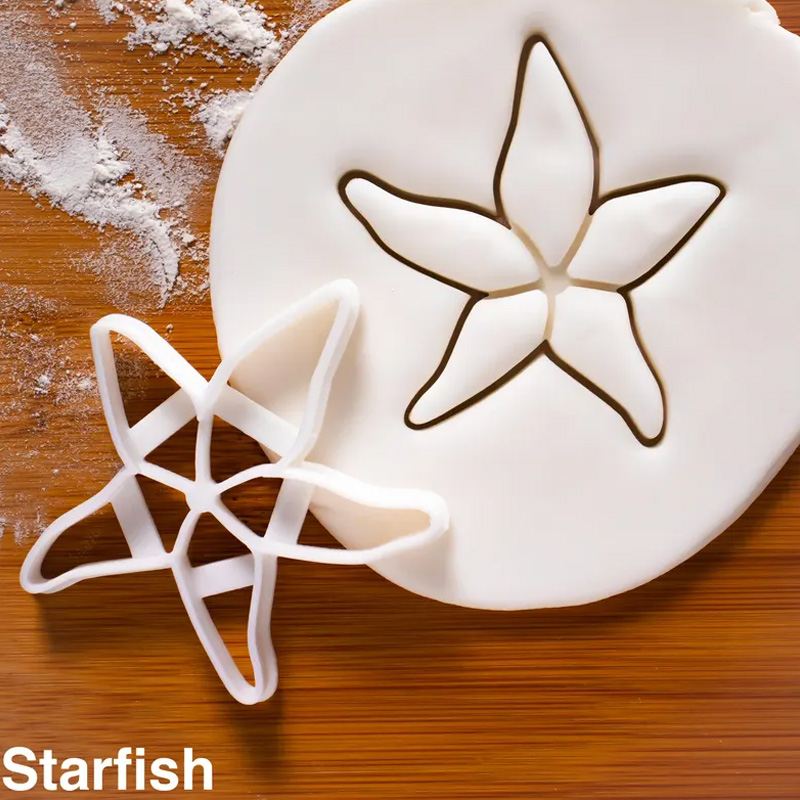 Personalized Seashell Cookie Cutter Beach Ocean Baking Mold 3D Printed Baking Tool Beach Parties Craft Stamp for Fishing Lover