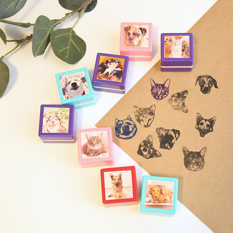 Personalized Portrait Photo Stamp Custom Face Rubber Stamp Couple Family Pet Design Perfect for Gifts Scrapbooking or Creative Decoration