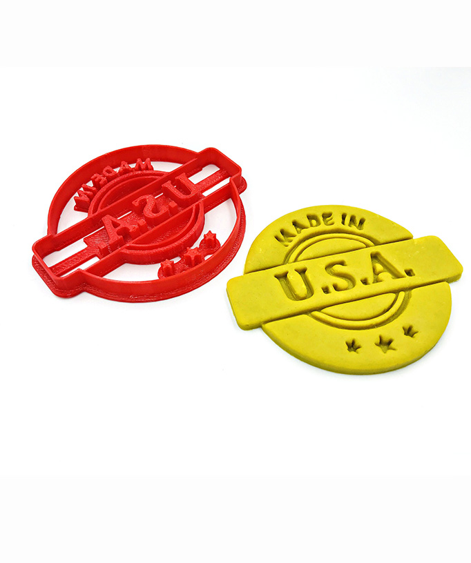 Personalized Made in USA Cookie Cutter Fondant Cutter Custom Text Country / City Name Personalized 3D Printed Bakers Gift