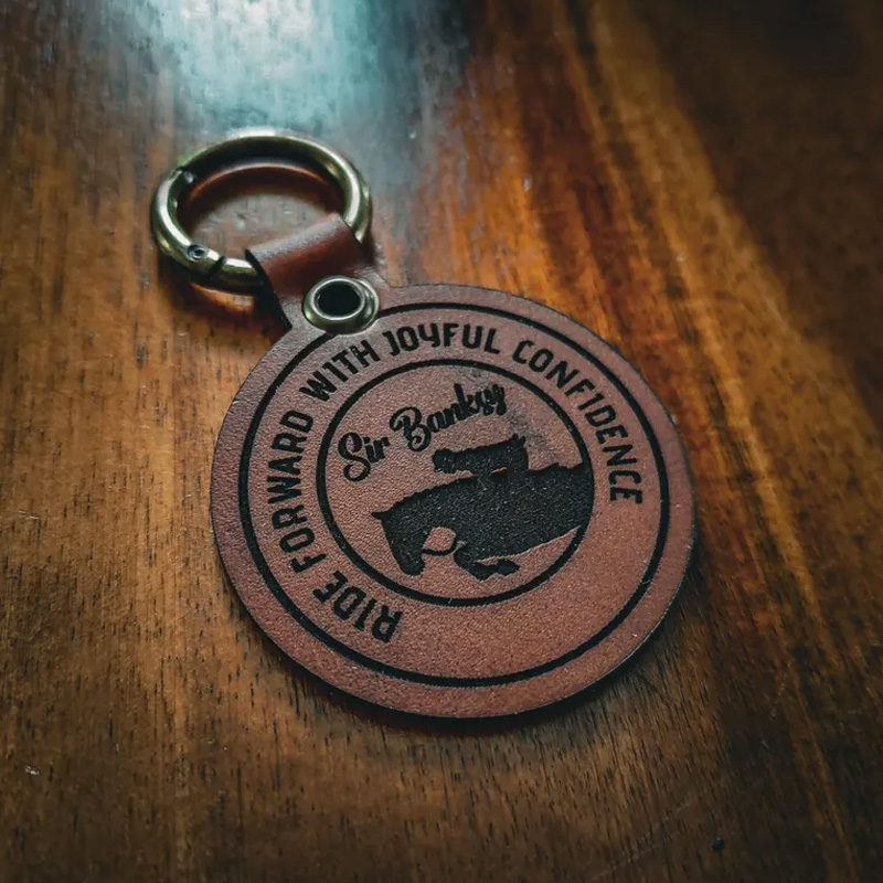 Personalized Horse Leather Saddle Tag Unique Equestrian Gift keychain Gift for Equestrian Riding Lovers