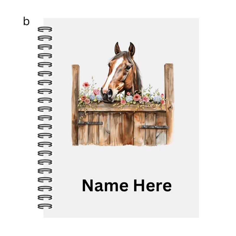 Personalized Horse Design Lover Notebook Country Rustic Journal Gift for Cowboys Riding Lovers Equestrian Lovers