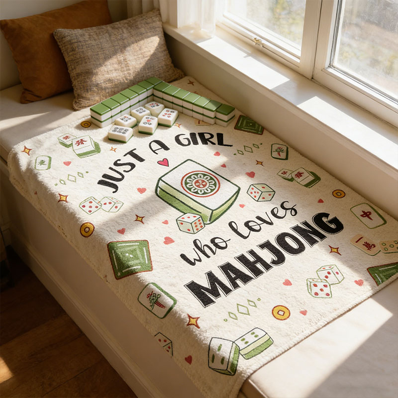 Mahjong Gifts for Women Mahjong Blanket Unique Mahjong Themed Gifts Ideas Mah Jongg Accessories Throw