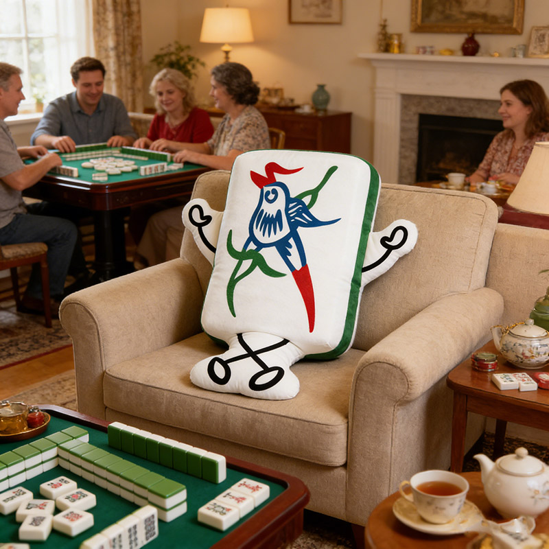 Personalized Charleston Mahjong Pillow Dance Pillow Custom Tiles and Style for Mahjong Lovers Dance Lovers for Holiday Party for Family Friends