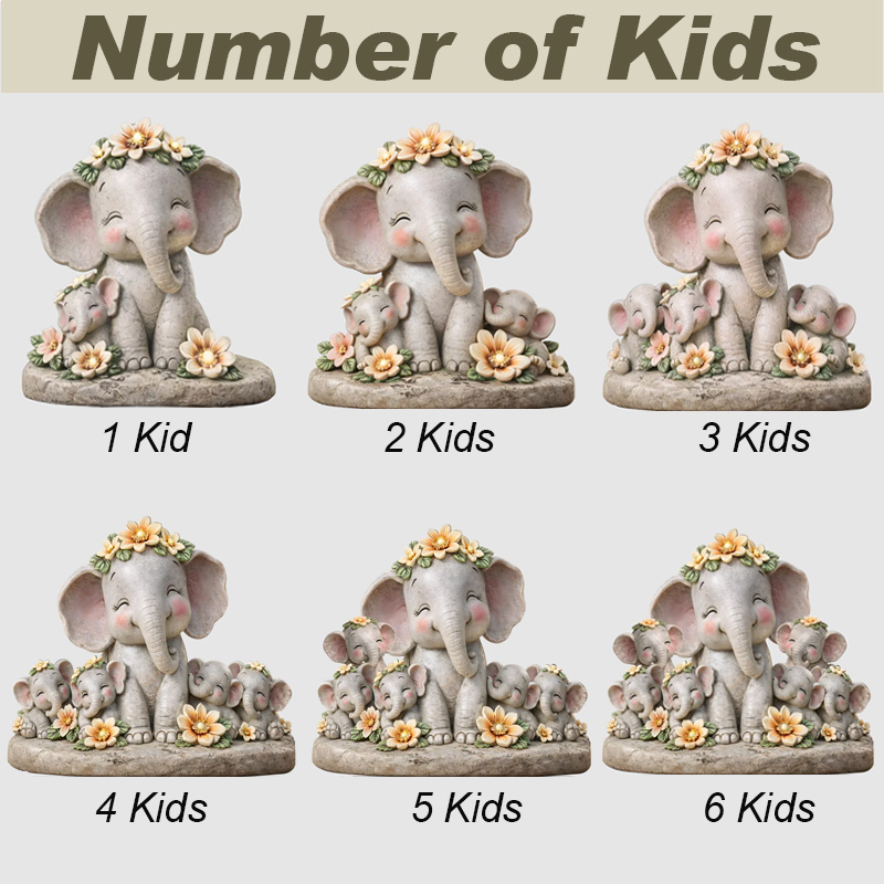 Personalized Elephant Acrylic Plaque Custom Mother's Day Birthday Gifts For Mom Grandma A Shelter Made Of Love