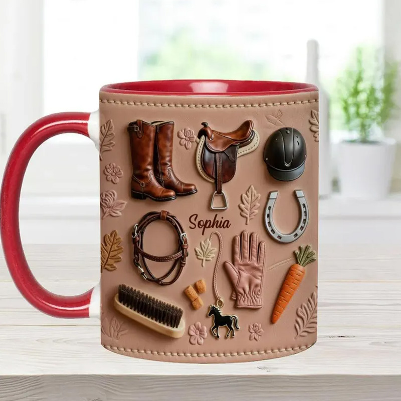 Personalized Cowgirls Western Style Lover Stuff Cup Gift Mug for Equestrian Horse Riding Lovers