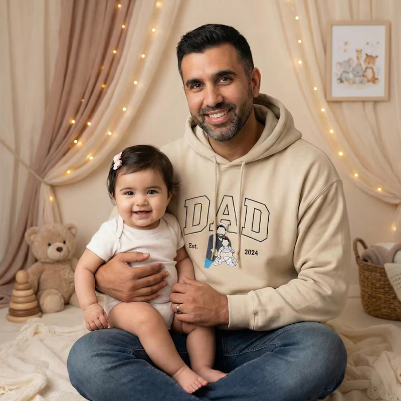 Personalized Mama Sweatshirt with Photo Custom Embroidered Crewneck Mama and Kids Portrait Mother's Day Gifts Best Gift for Mum