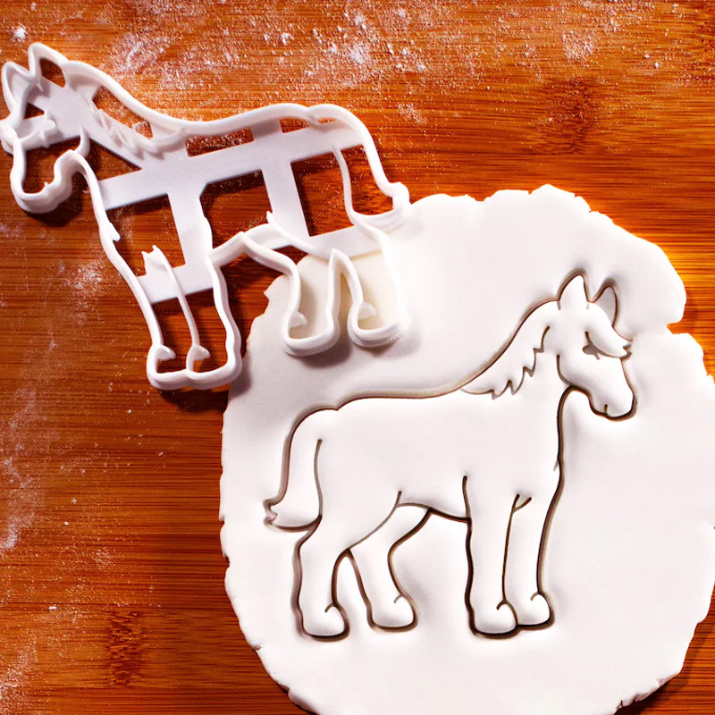 Personalized Riding Horse Racing Cookie Cutter Gift For Horse Lover Barn Owner Cutter 3D Printed Baking Supplies Fondant Tool Craft Stamp for Equestrian Lover