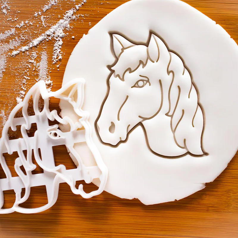 Personalized Farm Theme Equestrian Riders Jockeys Cookie Cutter Gift For Horse Lover Barn Owner Cutter 3D Printed Baking Supplies Fondant Tool Craft Stamp for Equestrian Lover