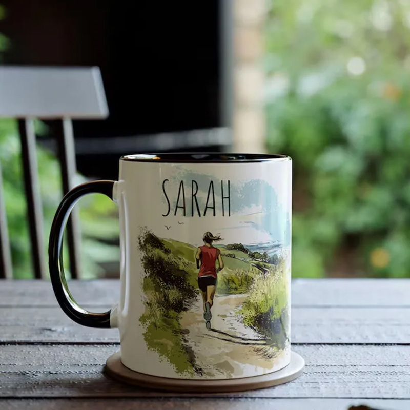Personalized Runner  Mug with Funny Triathlon Mug Gift for Fitness Enthusiasts Bodybuilders and Gym Lovers