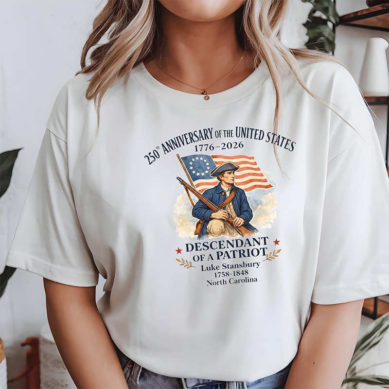 Personalized American 250th Anniversary of the United States Shirt, Descendant of a Patriot Tee