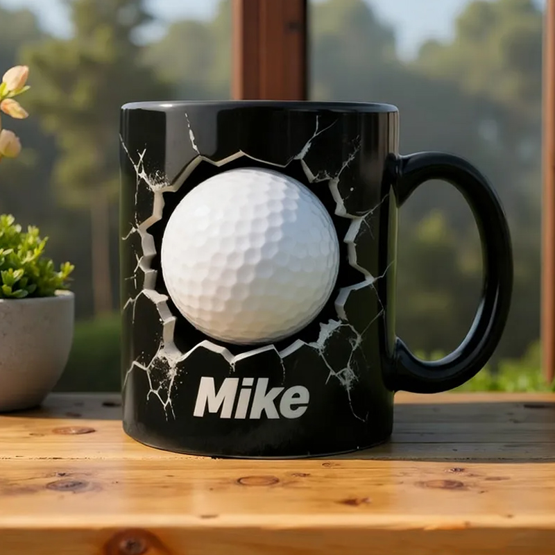 Personalized Soccer Basketball Volleyball and Golf Ball Mug with Custom Name Perfect Gift for Sports Fans and Players
