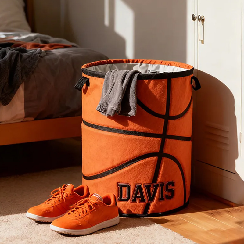 Personalized Basketball Storage Basket with Custom Name for Fans and Athletes