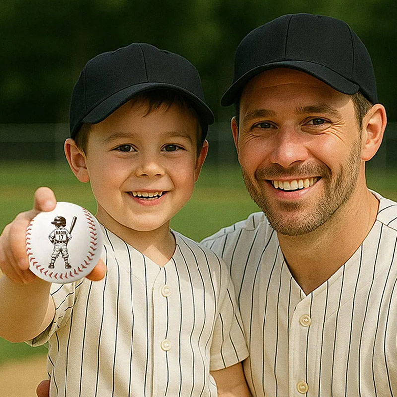 Personalized Keepsake Baseball for Athletes with Name and Jersey Number  