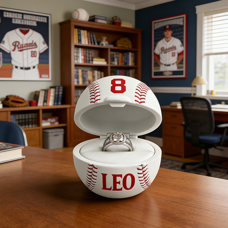 Personalized Baseball Ring Box 3D Printed Baseball Ring Box Championship Ring Box Gift for Him Her