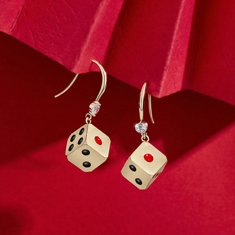 Mahjong Earring Mahjong Enthusiast Accessories Mahjong Dice Earrings