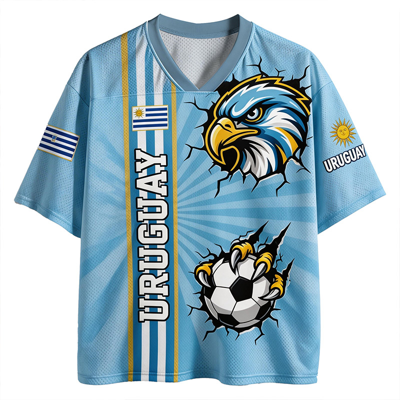 Personalized Uruguay Fan Mesh Jersey Shirt Custom Name Number Soccer T Shirt Eagle Supporter Gift