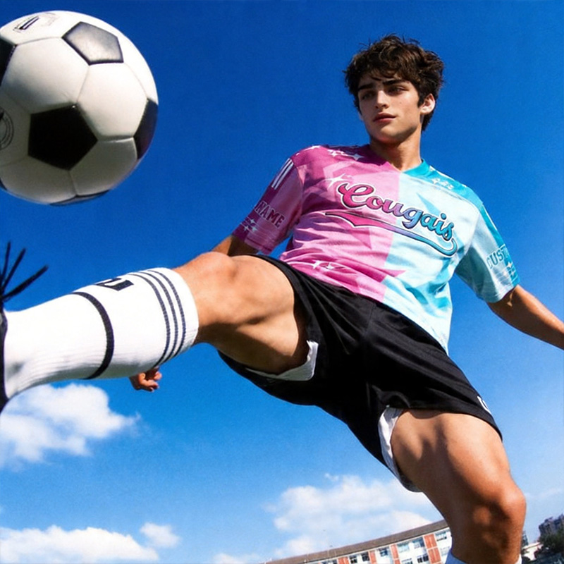 Personalized Soccer Mesh Jersey Custom Two-Tone Design with Name and Number Gift for Soccer Fans