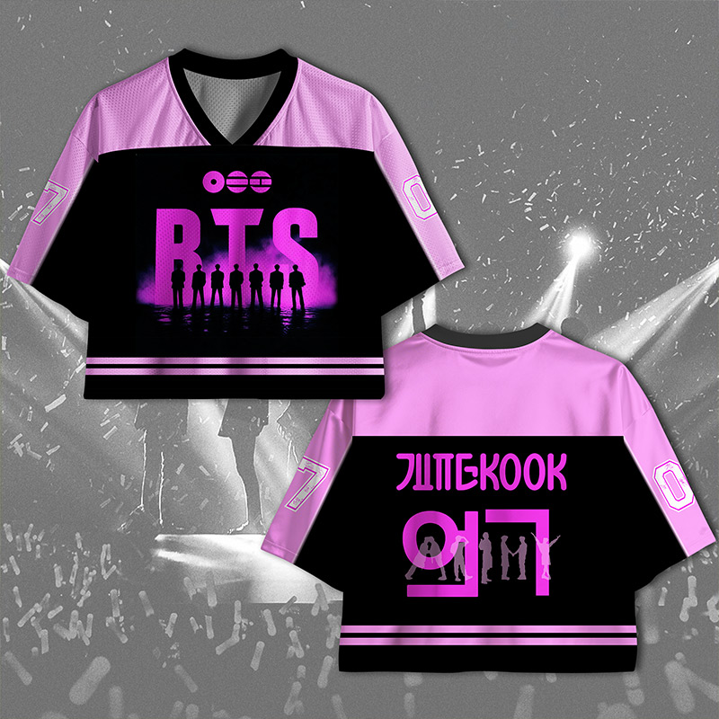 K-Pop Crop Top Jersey Purple Fan Jersey Merch Concert Outfif