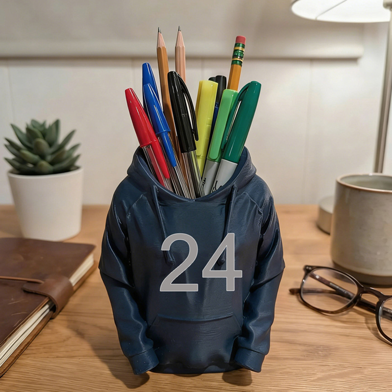 Personalized Hoodie Pencil Holder 3D Print Pencil Organizer Stand Sport Player Desktop Decor