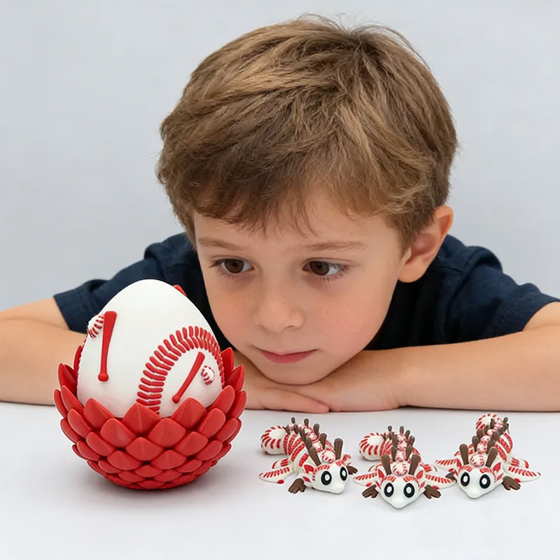 Personalized 3D Baseball Dragon and Egg Baseball the Perfect Gift for Baseball Loving Kids