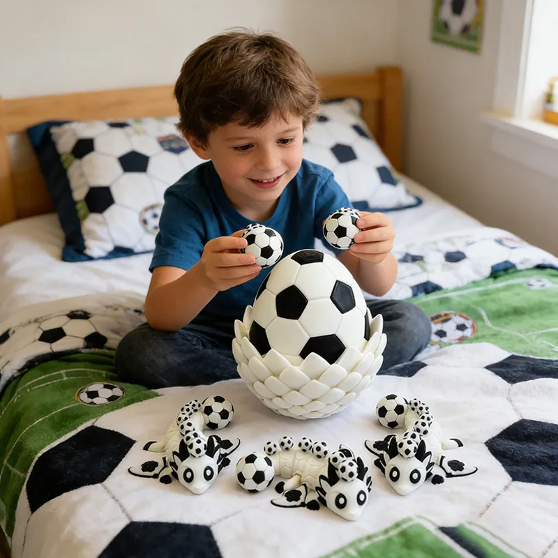 Personalized 3D Soccer Dragon and Egg Soccer the Perfect Gift for Soccer Loving Kids