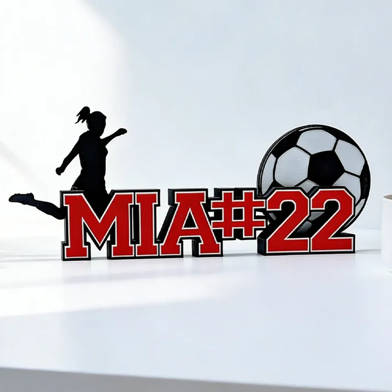 Personalized Soccer Name Sign Featuring Custom Name