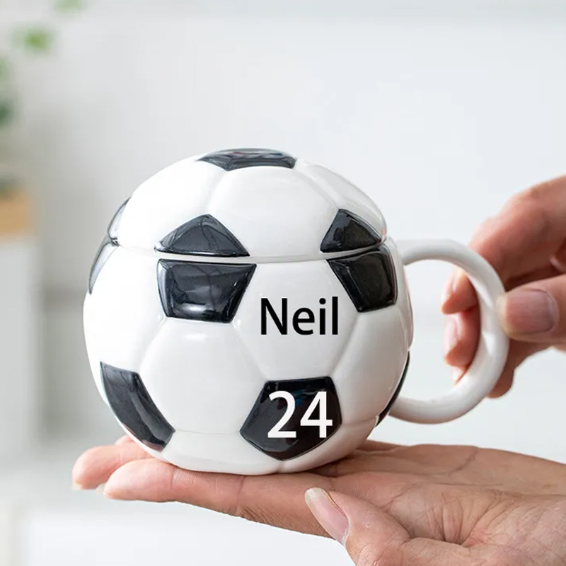 Personalized Soccer Baseball Cups Custom Name and Number Gift for Soccer Baseball Lovers