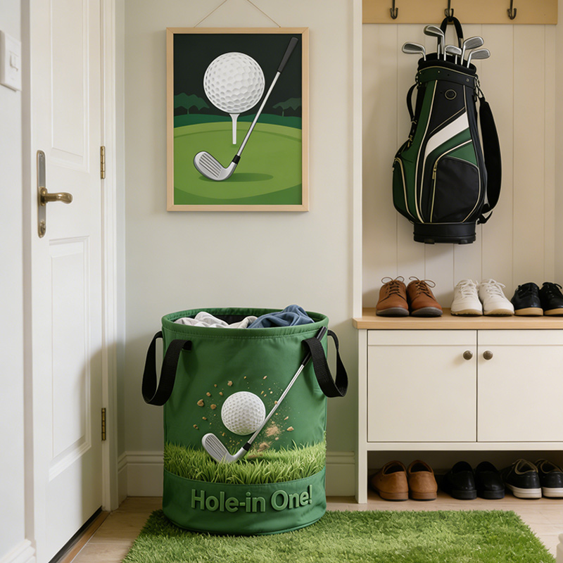 Personalized Golf Themed Storage Basket with Custom Text Name Gift for Golf Lovers