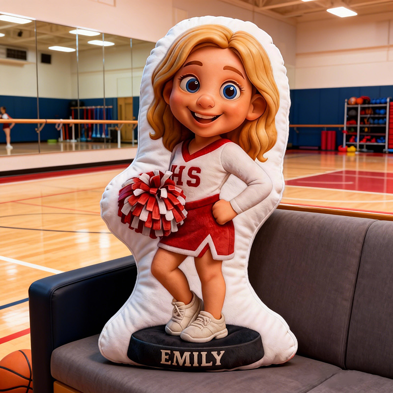 Personalize Cheerleader Pillow Graphic 3D Print Cheer Team Gift Cheerleader Gift Custom Photo
