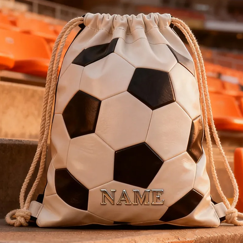 Personalized Drawstring Bag soccer surface sports theme drawstring bag