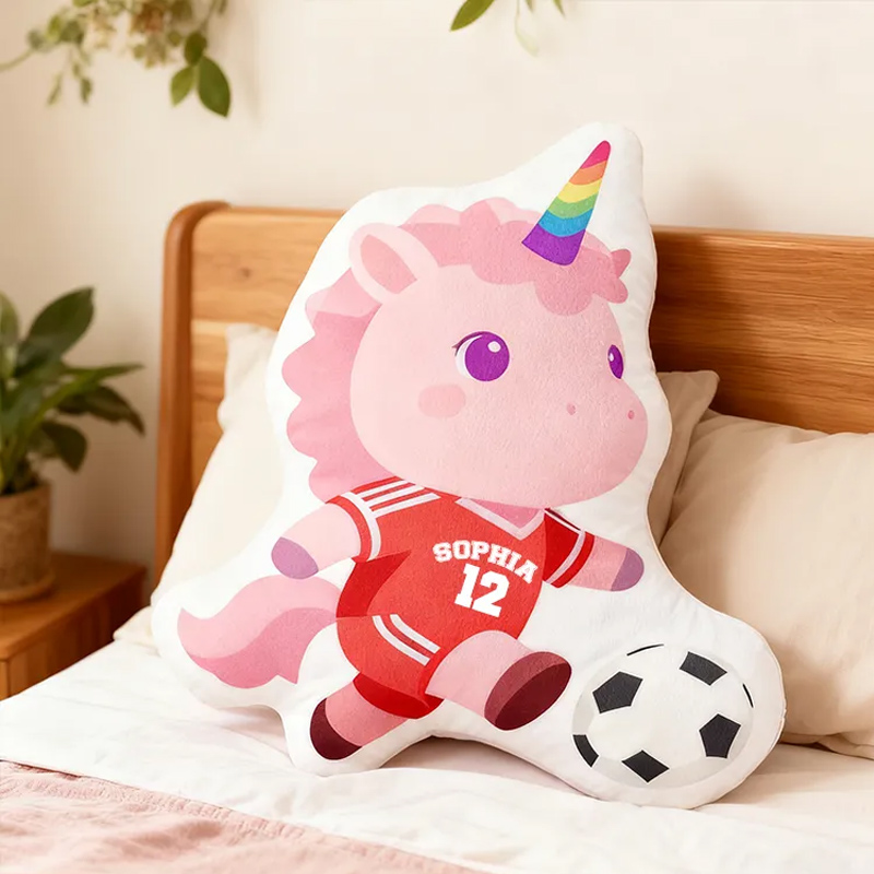 Personalized Soccer Pillow with Custom Name and Number Design
