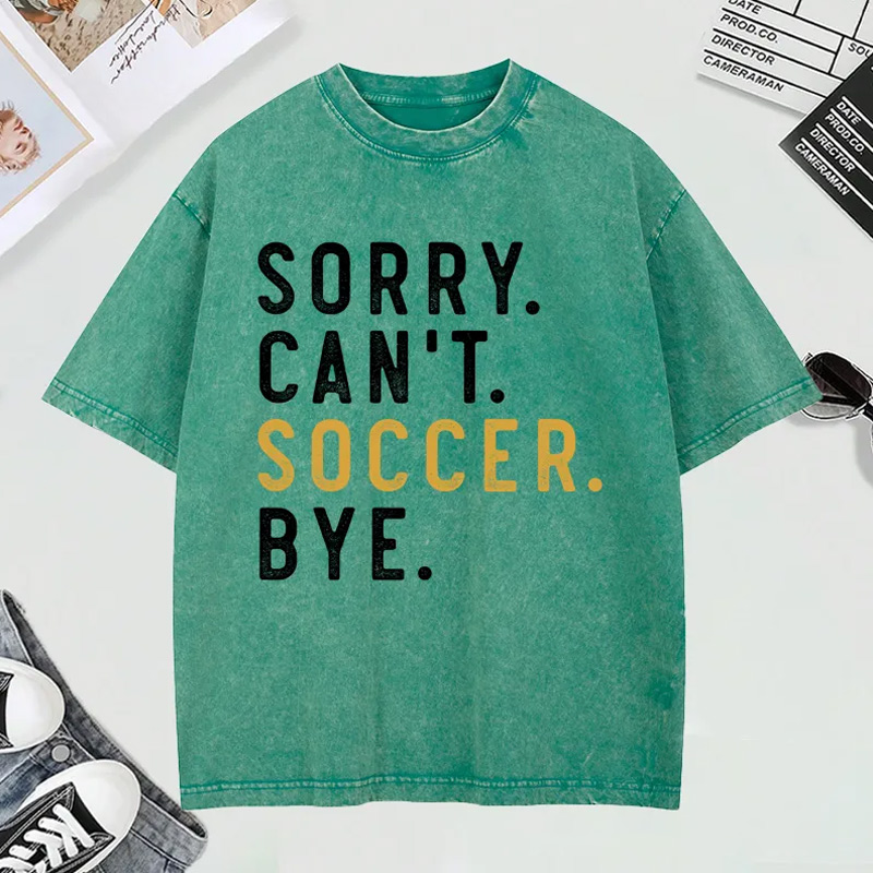 Personalized Soccer Washed T-Shirt – Custom Sporty Design for Soccer Lovers