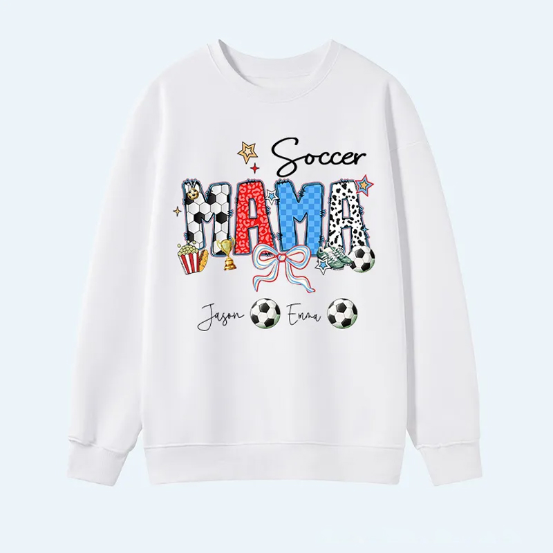 Personalized Soccer Sweatshirt with Custom Name and Design for Mom Nana and More