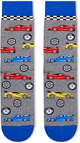 Do Not Disturb I'm Watching Racing Funny Race Car Novelty Crew Socks Checkered Flag Socks Gift For Motorsport Racing Enthusiasts