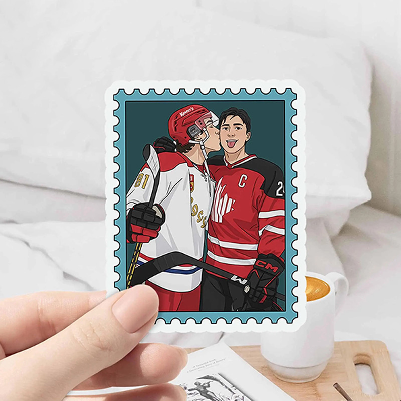 [Copy]Personalized HR Hockey Design Sticker with Custom Design, Hot Book Movie Fan Gifts