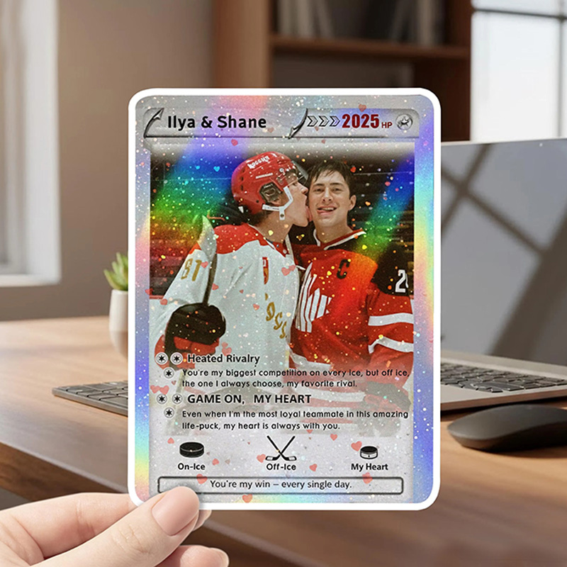 Personalized HR Hockey Design Sticker with Custom Design, Water Bottle Sticker