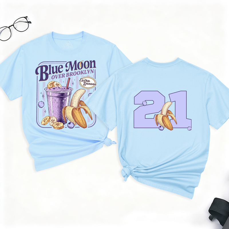 Personalized Blue Moon Over Brooklyn T-Shirt TV Inspired Shirt Extra Banana Smoothie Graphic Fans Gift