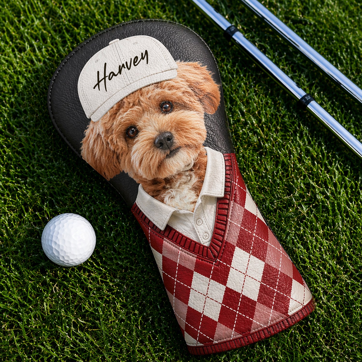 Personalized Pet Photo Golf Head Cover Golf Club Cover Gift For Dog Cat Dad Mom Golf Lovers 