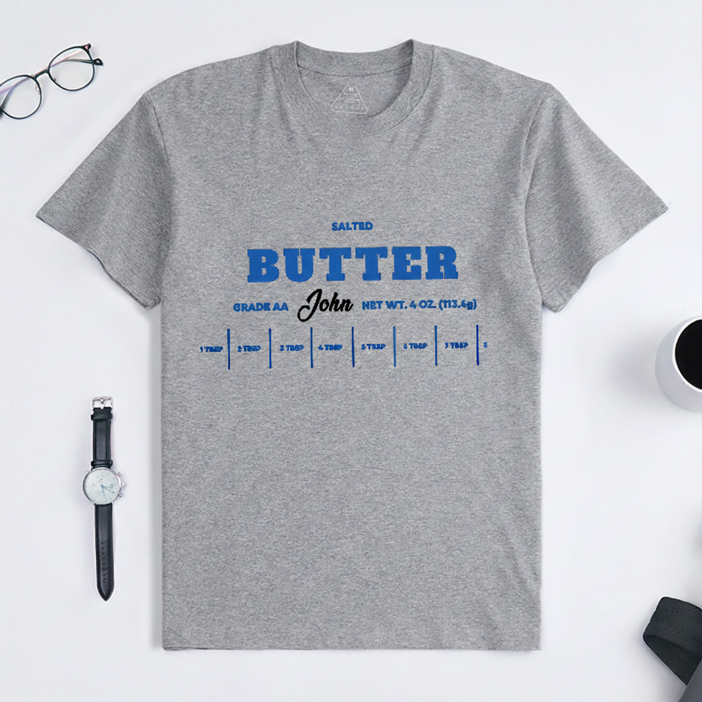 Personalized Salted Butter Classic T-Shirts Funny Baking Baker Gift Salted Foodie Gift
